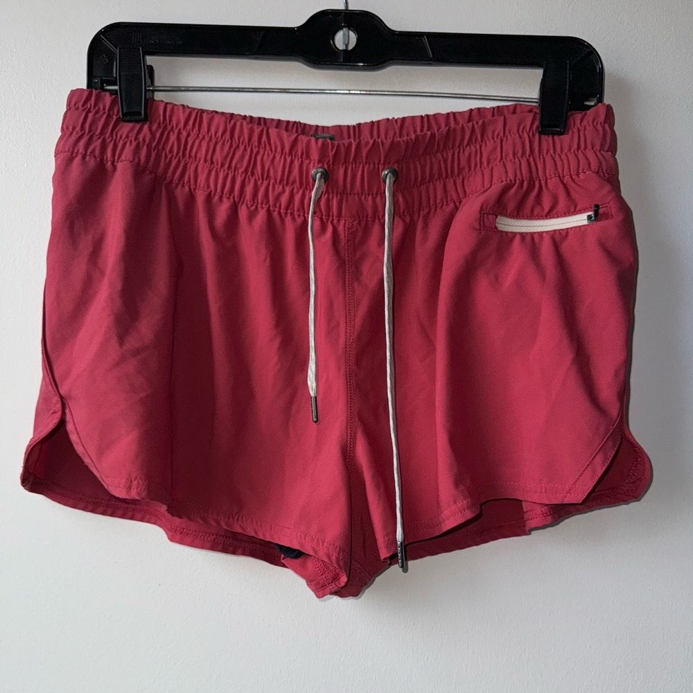 Vuori Pink Athletic Shorts with Drawstring